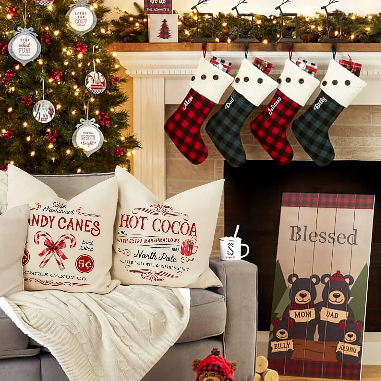 1pc Christmas Season Farmhouse - Home Xmas Decor Ideas avis et prix