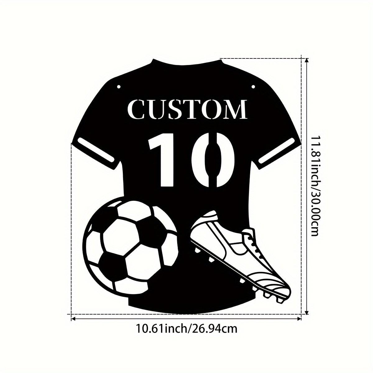Custom Metal Soccer Jersey Sig - Home Decor On Wall avis et prix