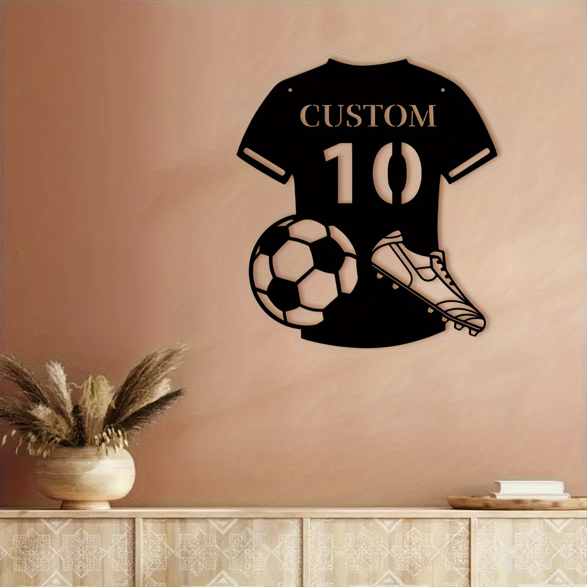Custom Metal Soccer Jersey Sig - Home Decor On Wall avis et prix