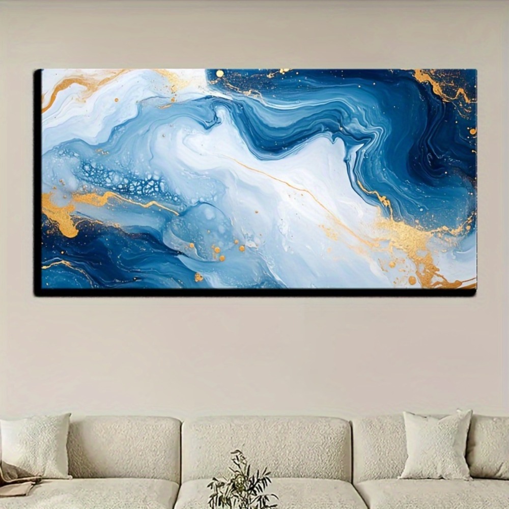 Solid wood frame Abstract blue - Abstract Oil Painting avis et prix