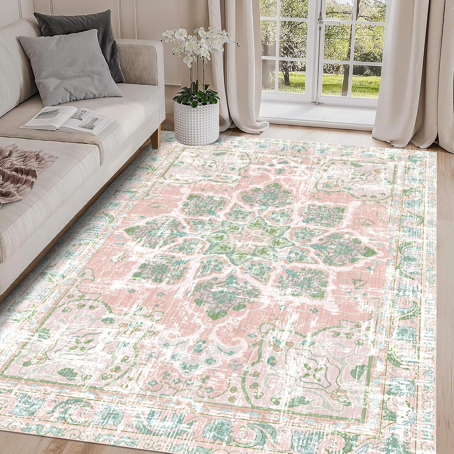 Bohemian Retro Pink Green Flor - Home Decor Retailers avis et prix