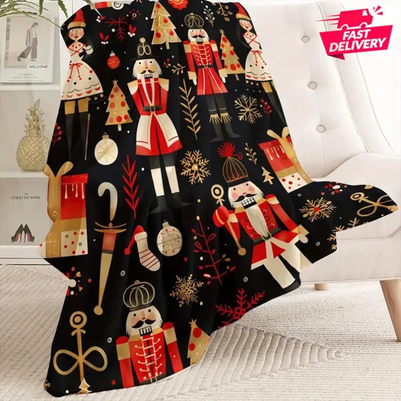 Christmas Blanket Reindeer Hol - Home Xmas Decor Ideas avis et prix