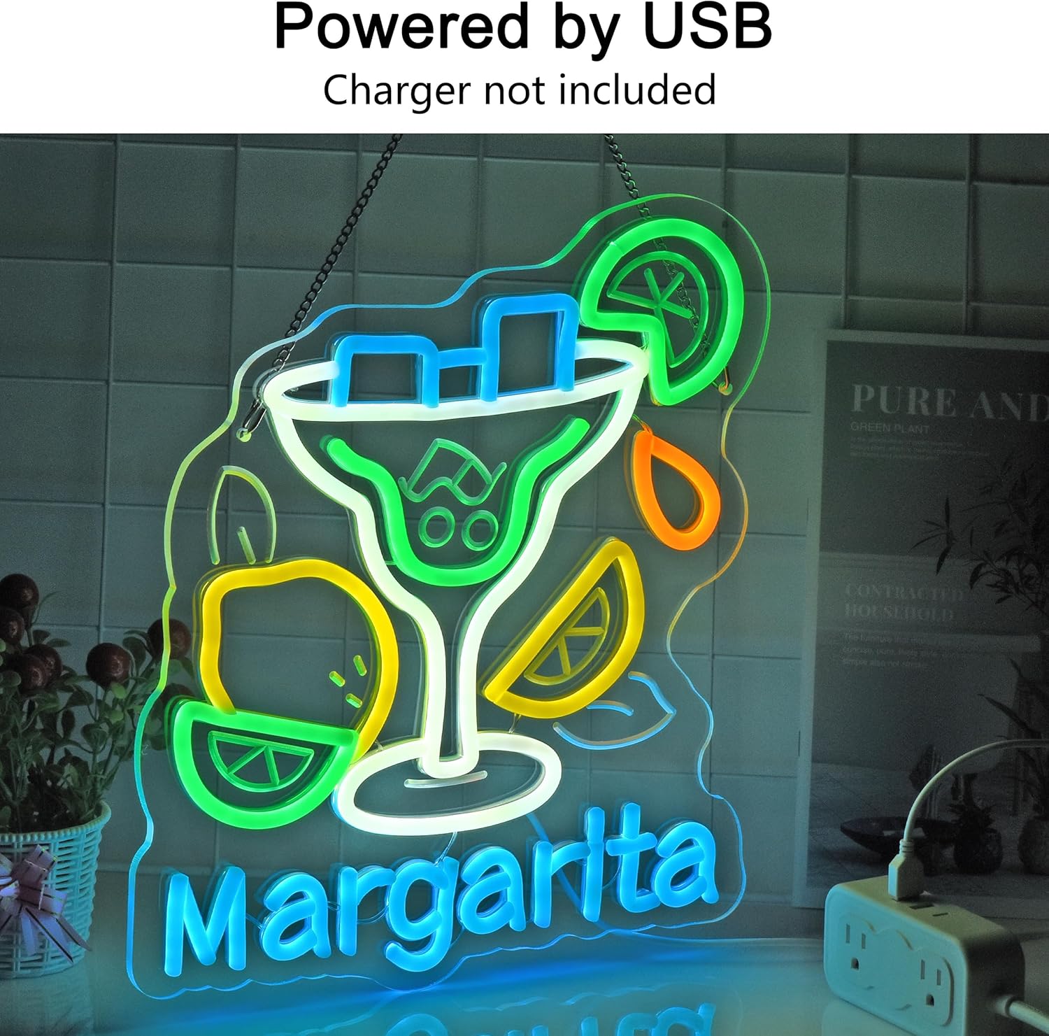 Margarita Neon Sign Wall Art D - Home Decor Light avis et prix