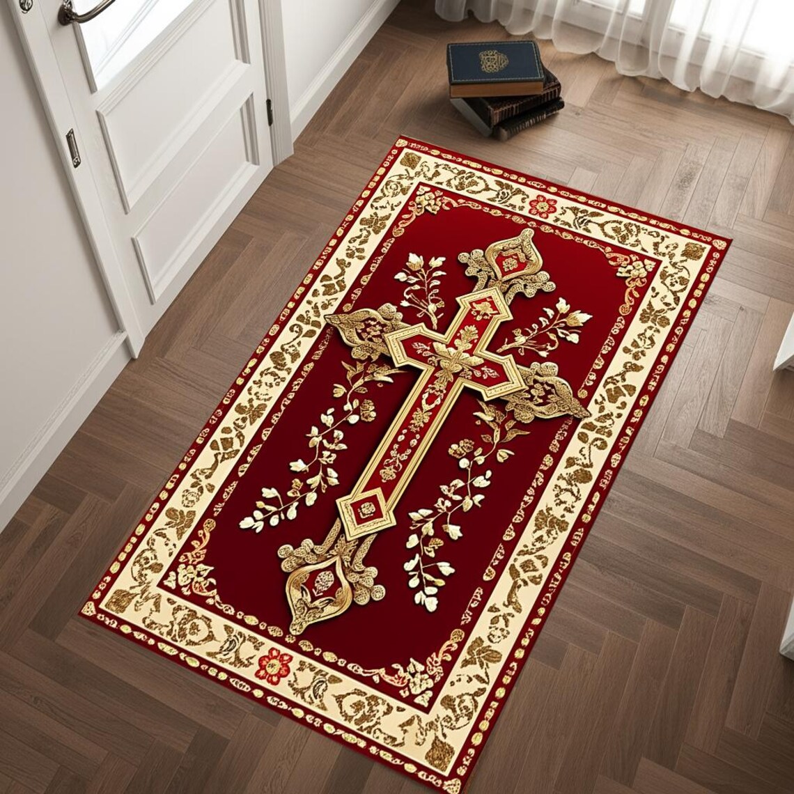 Luxury Red Gold Cross Prayer R - Home Decor Retailers avis et prix