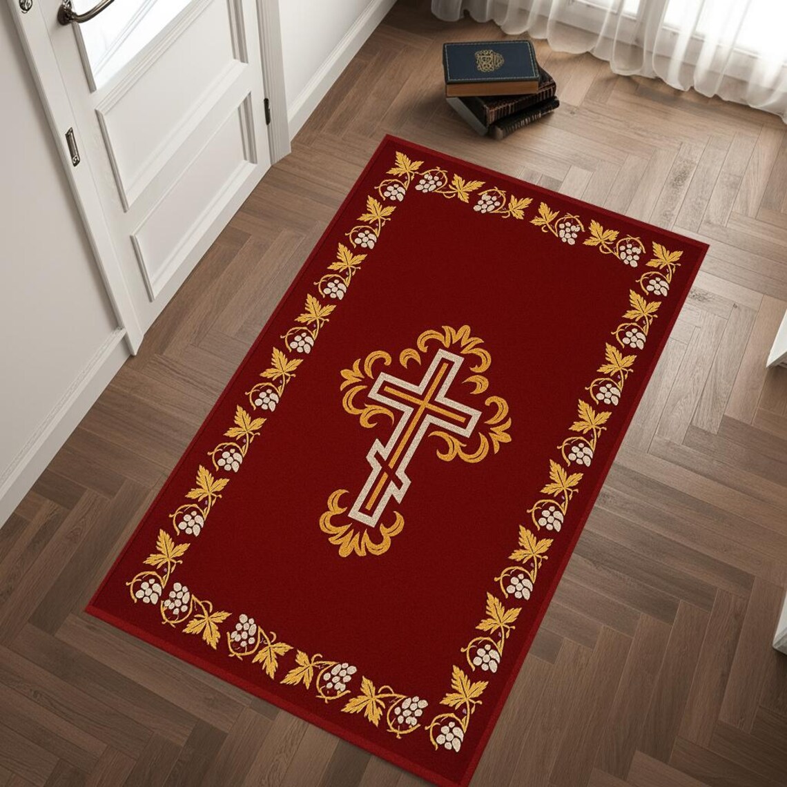 Luxury Red Gold Cross Prayer R - Home Decor Retailers avis et prix