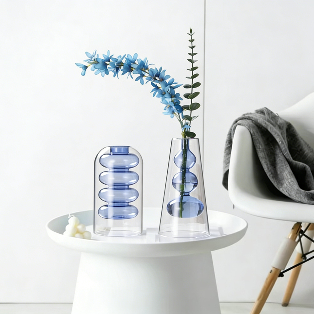 Creative Nordic Colorful Doubl - Glass Vase Nordic avis et prix