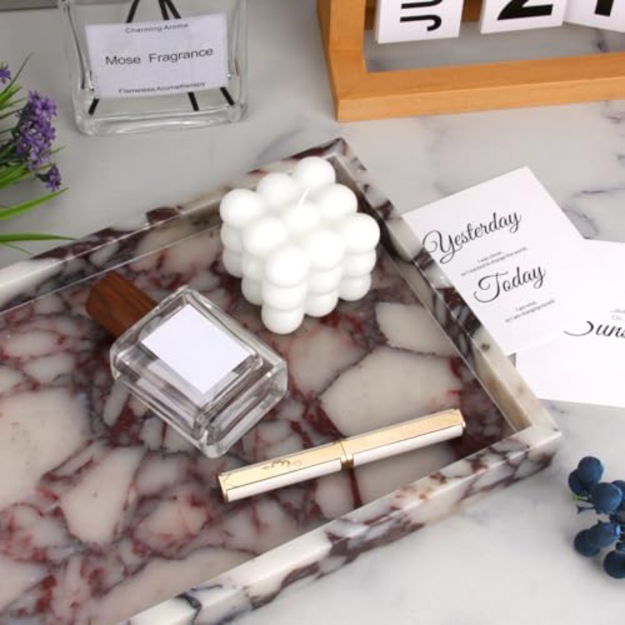 Marble Bathroom Vanity Tray, N - Home Decor In avis et prix