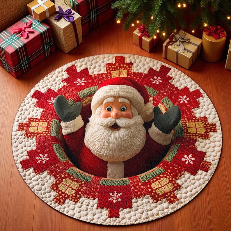 Christmas Santa Claus Round Do - Home Xmas Decor Ideas avis et prix