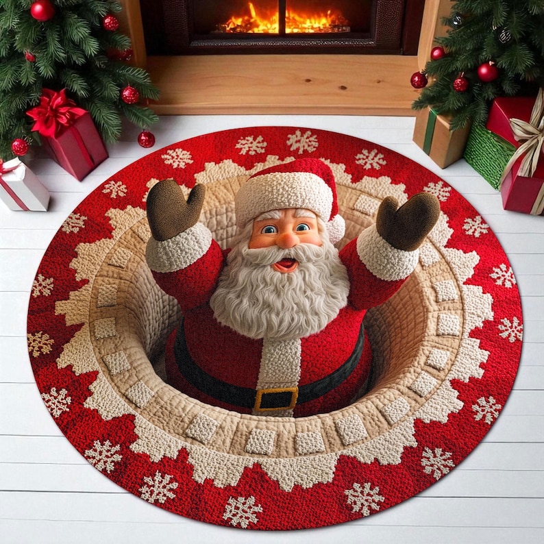 Christmas Santa Claus Round Do - Home Xmas Decor Ideas avis et prix