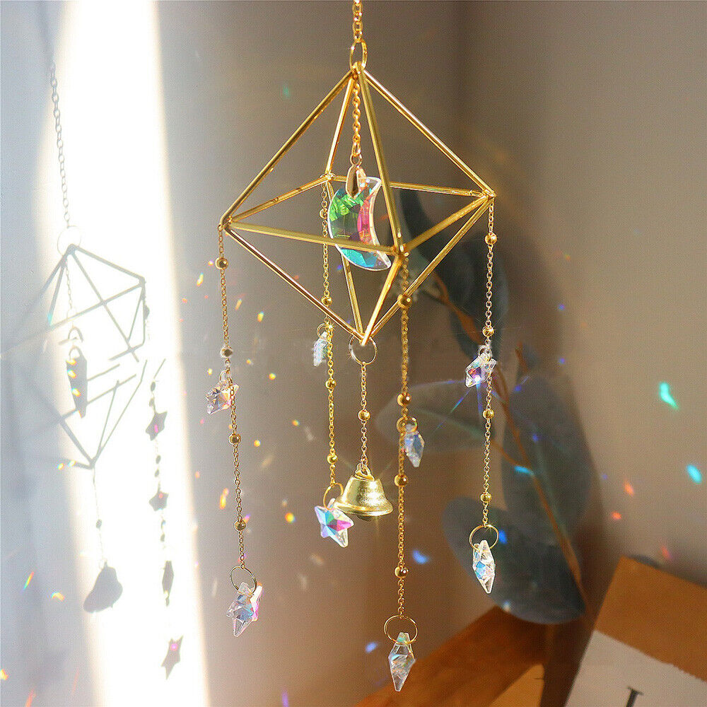 Star Moon Crystal Sun Catcher  - Boho Wind Chimes avis et prix