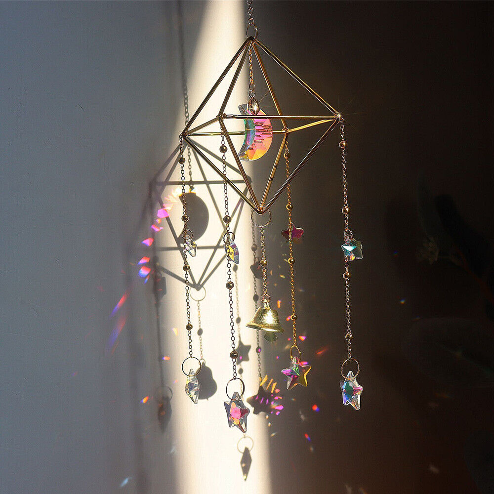 Star Moon Crystal Sun Catcher  - Boho Wind Chimes avis et prix
