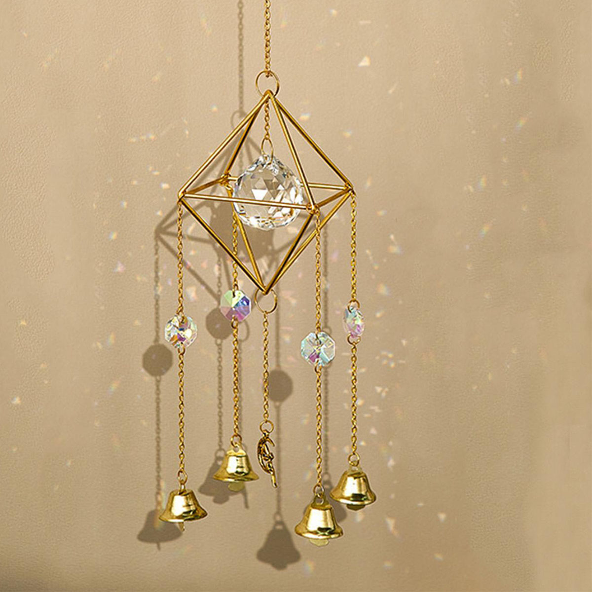 Star Moon Crystal Sun Catcher  - Boho Wind Chimes avis et prix