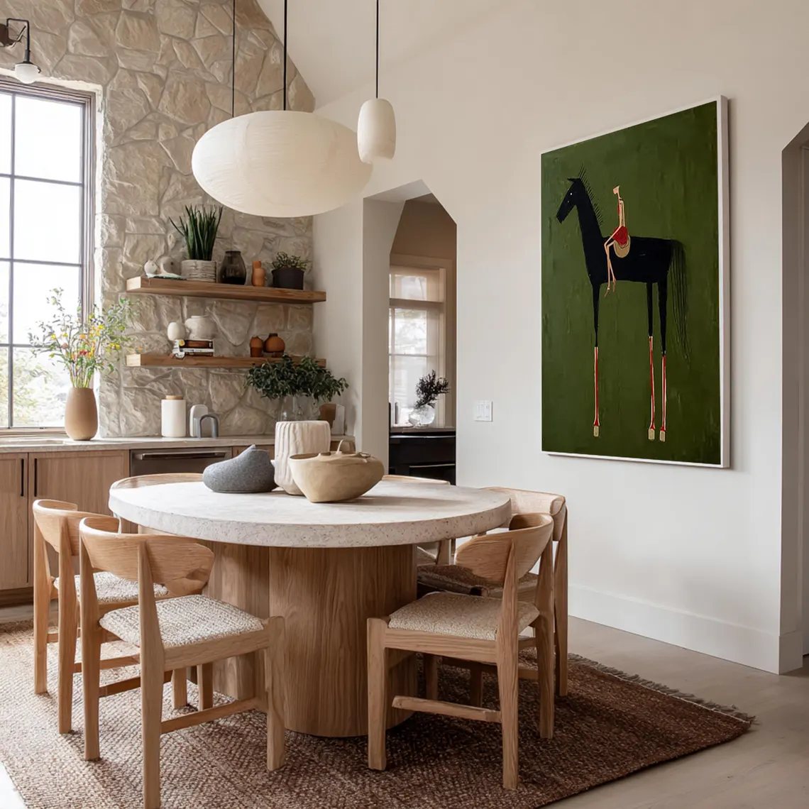 horse art Neutral Home Decorpa - Abstract Oil Painting avis et prix