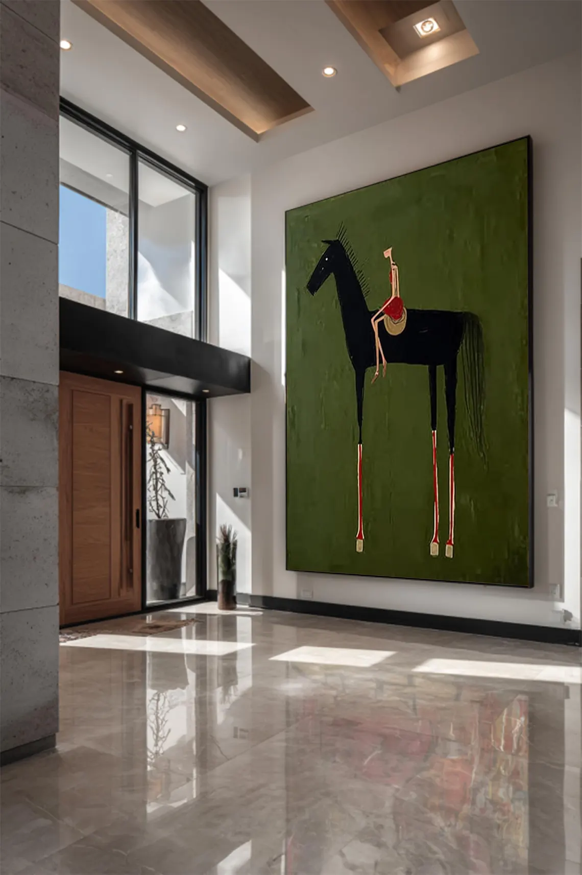 horse art Neutral Home Decorpa - Abstract Oil Painting avis et prix