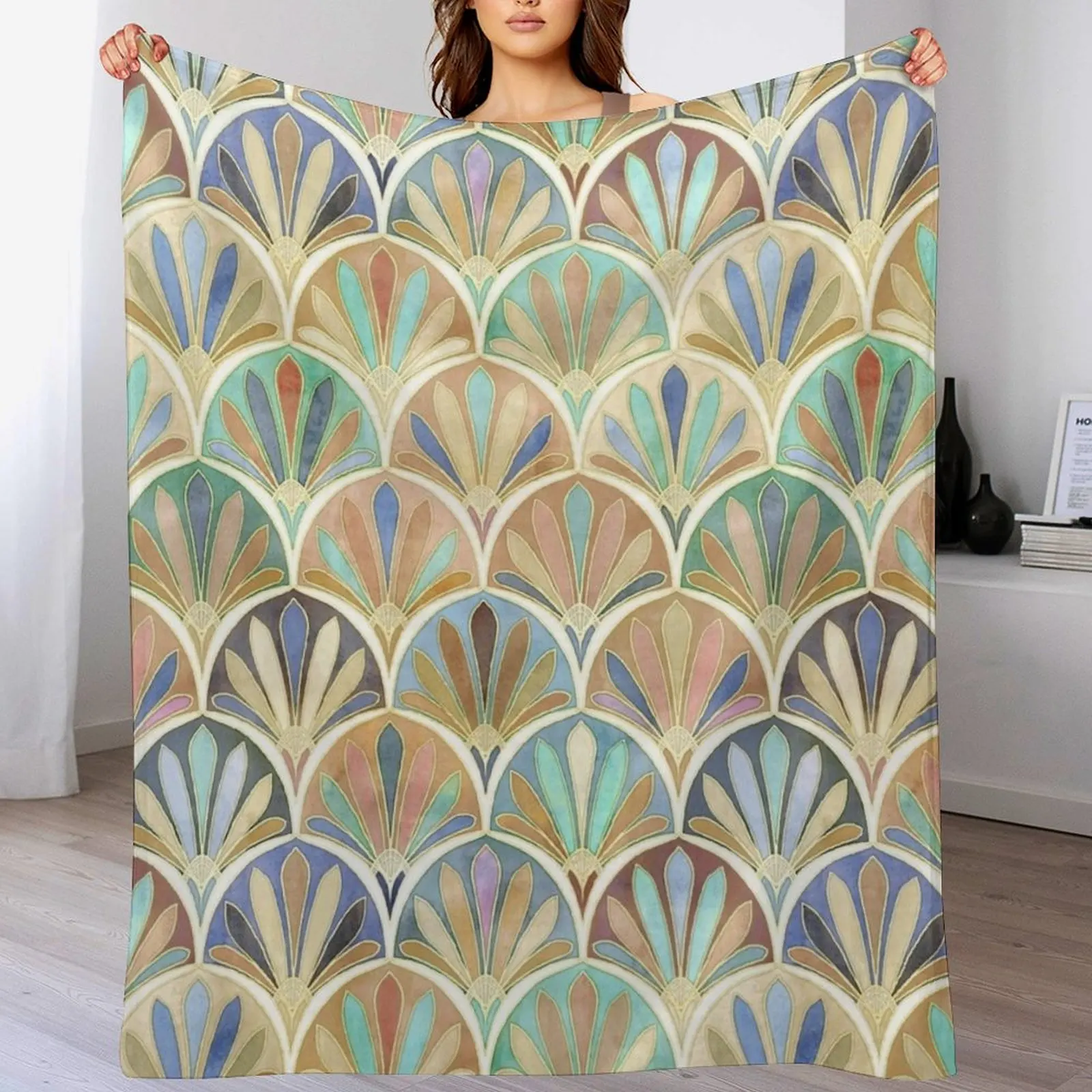 Autumn Neutrals Vintage Twenti - Neutral Throw Blanket avis et prix
