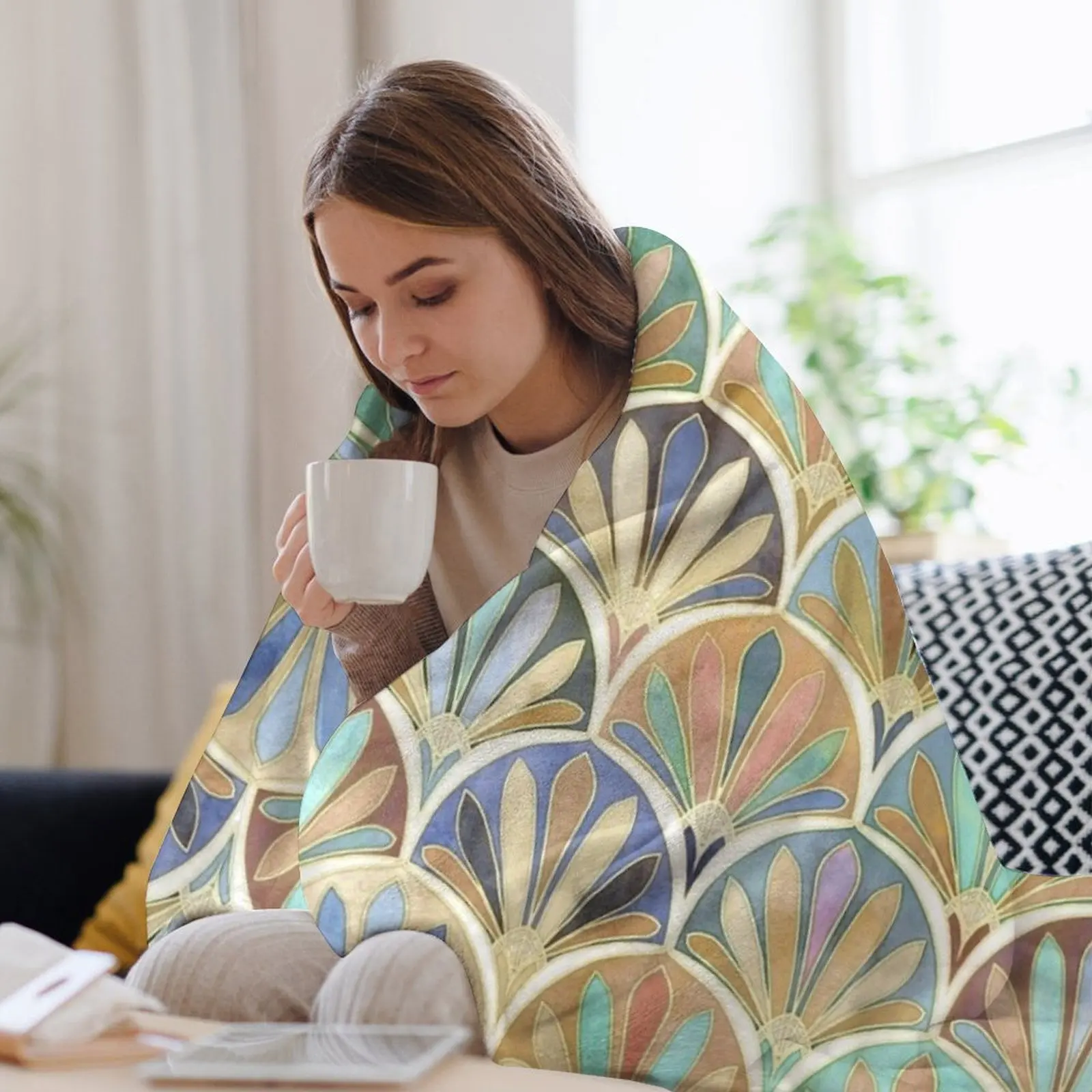 Autumn Neutrals Vintage Twenti - Neutral Throw Blanket avis et prix