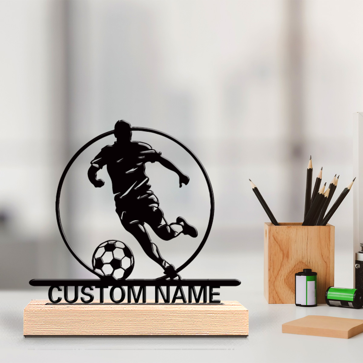 Custom Soccer Player Metal Sta - Home Decor Unique Items avis et prix