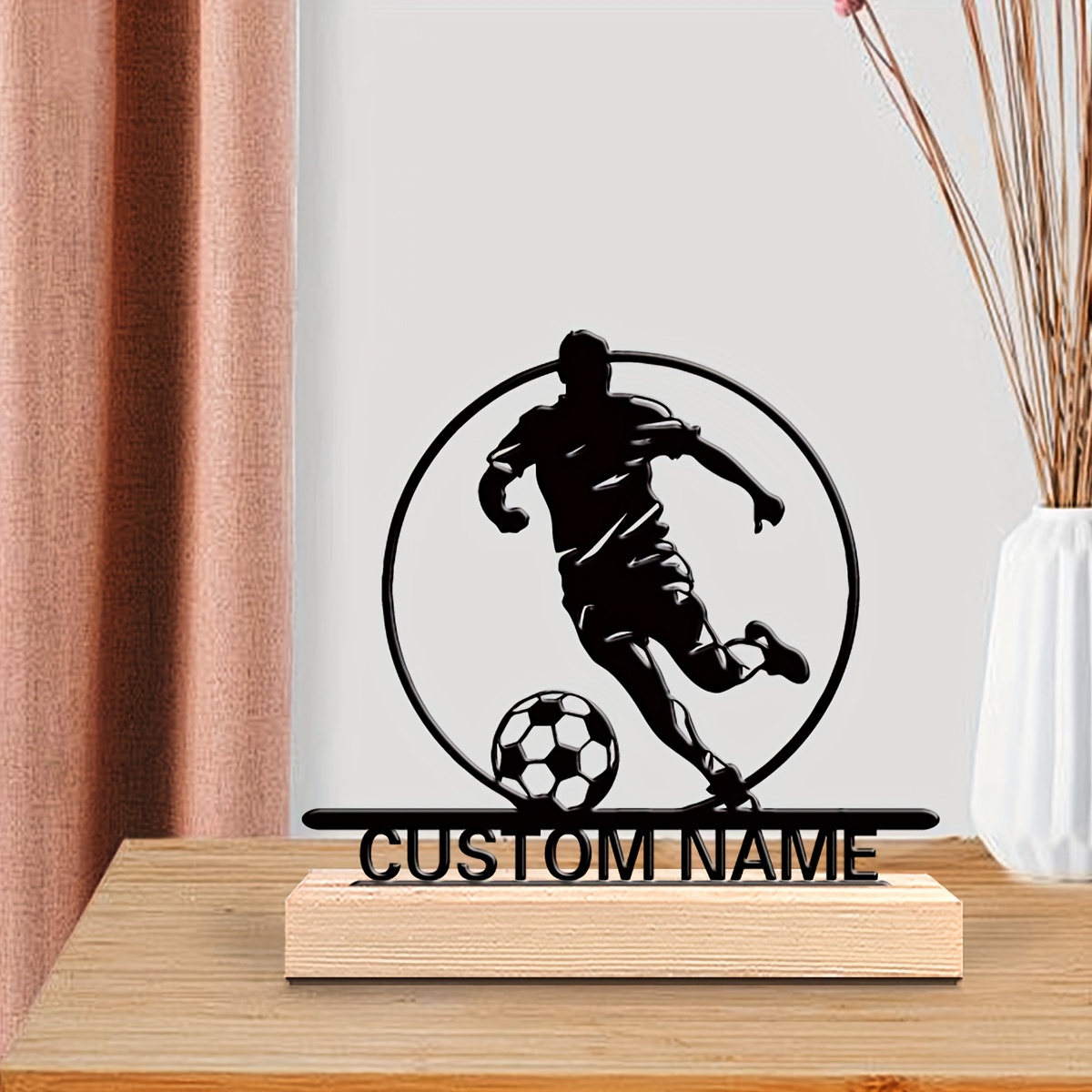 Custom Soccer Player Metal Sta - Home Decor Unique Items avis et prix