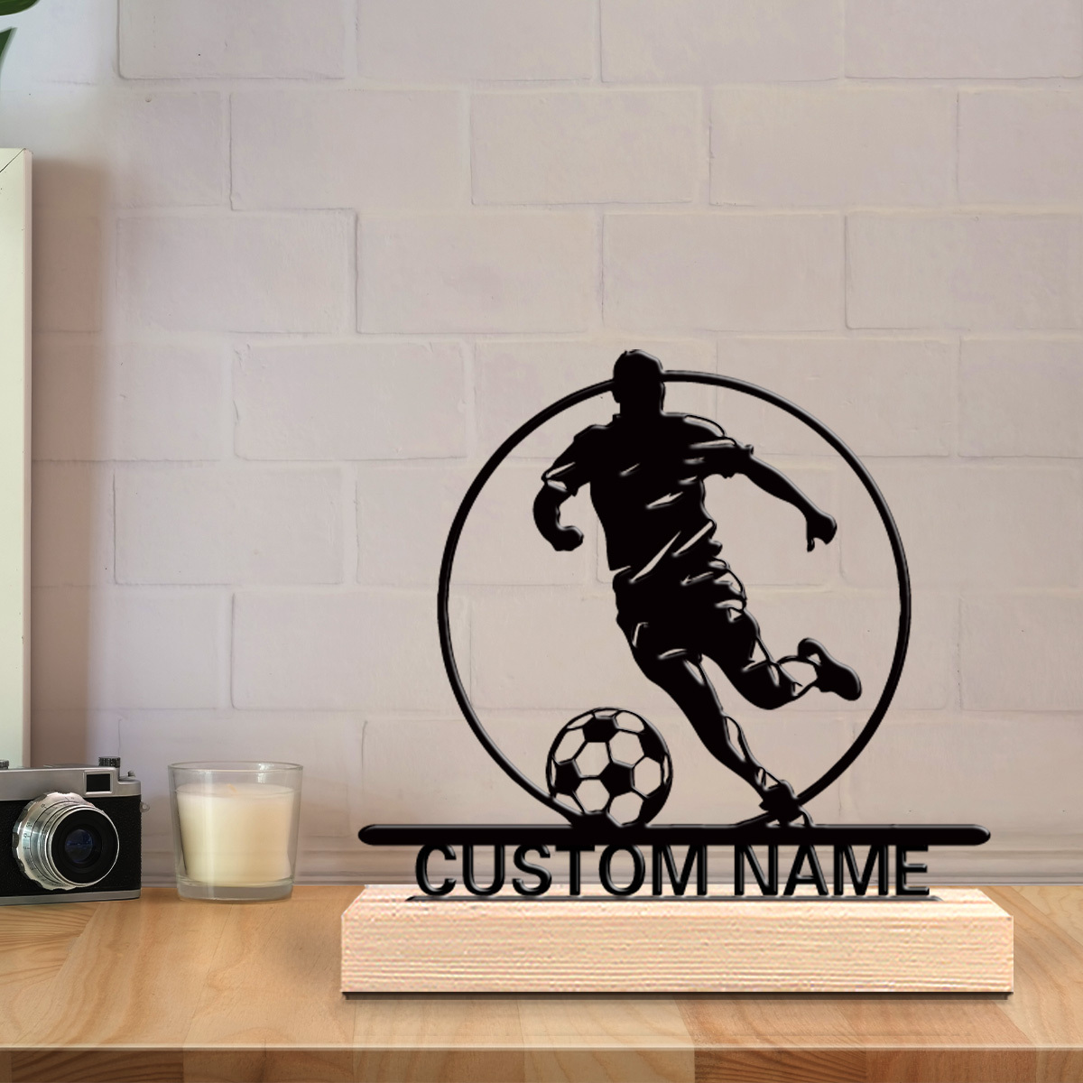 Custom Soccer Player Metal Sta - Home Decor Unique Items avis et prix