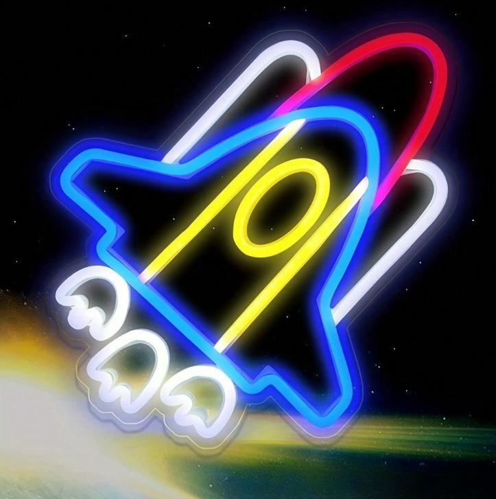 Rocket Neon Sign USB Neon Ligh - Home Decor Light avis et prix