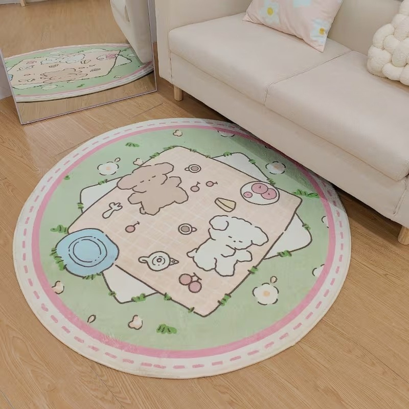 Cute Rabbit Bear Cake Print Ro - Home Decor Retailers avis et prix
