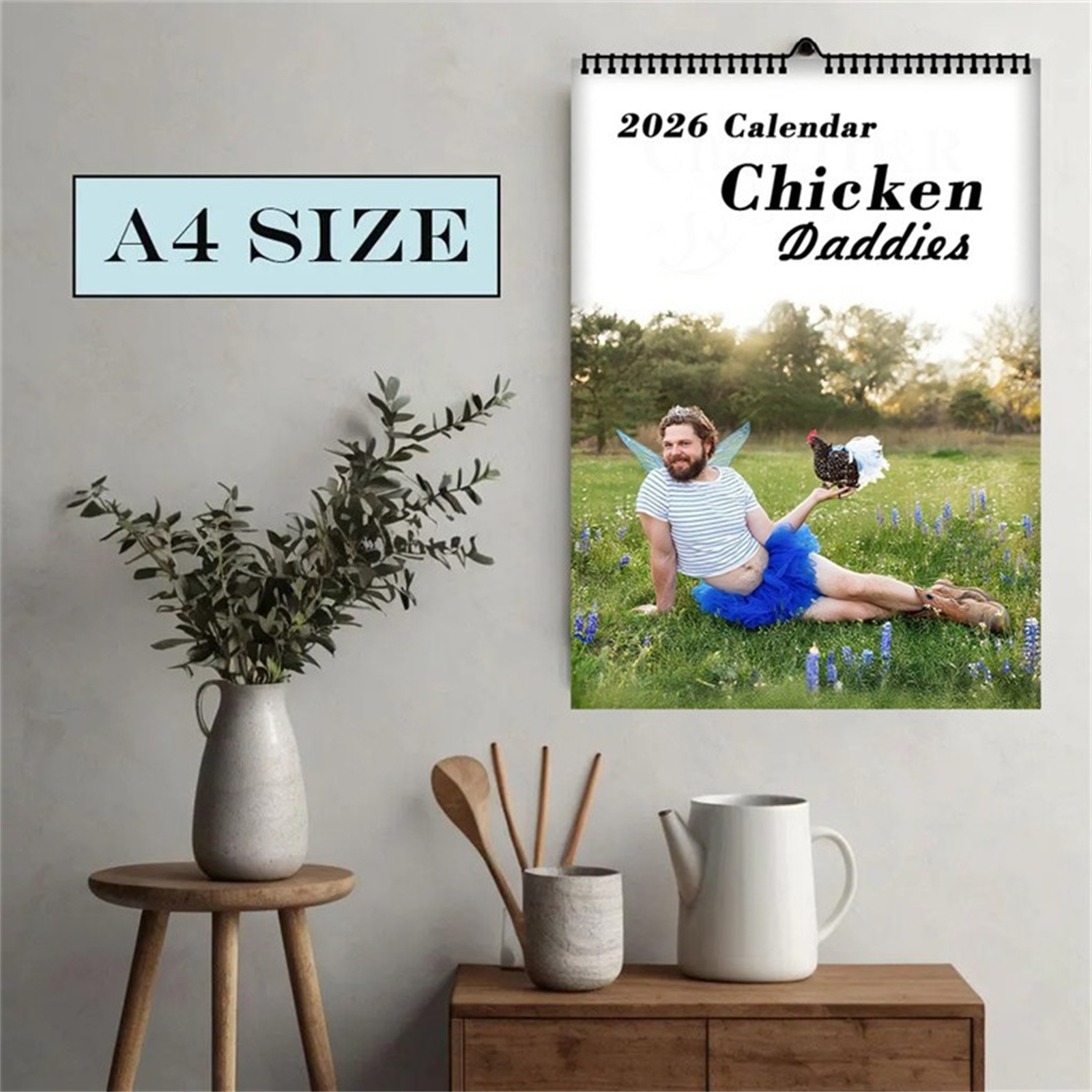2026 Funny Chicken Daddy Wall  - Home Decor Scrap avis et prix