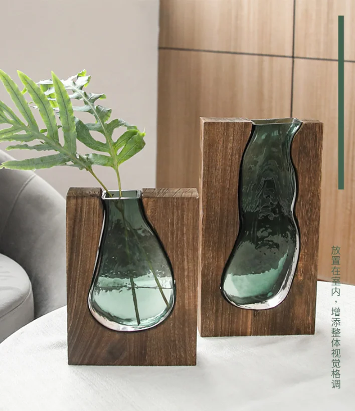 Glass Vase with Nordic Log Sol - Glass Vase Nordic avis et prix