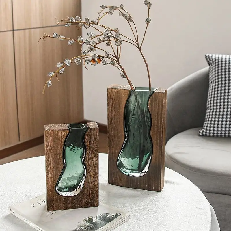 Glass Vase with Nordic Log Sol - Glass Vase Nordic avis et prix