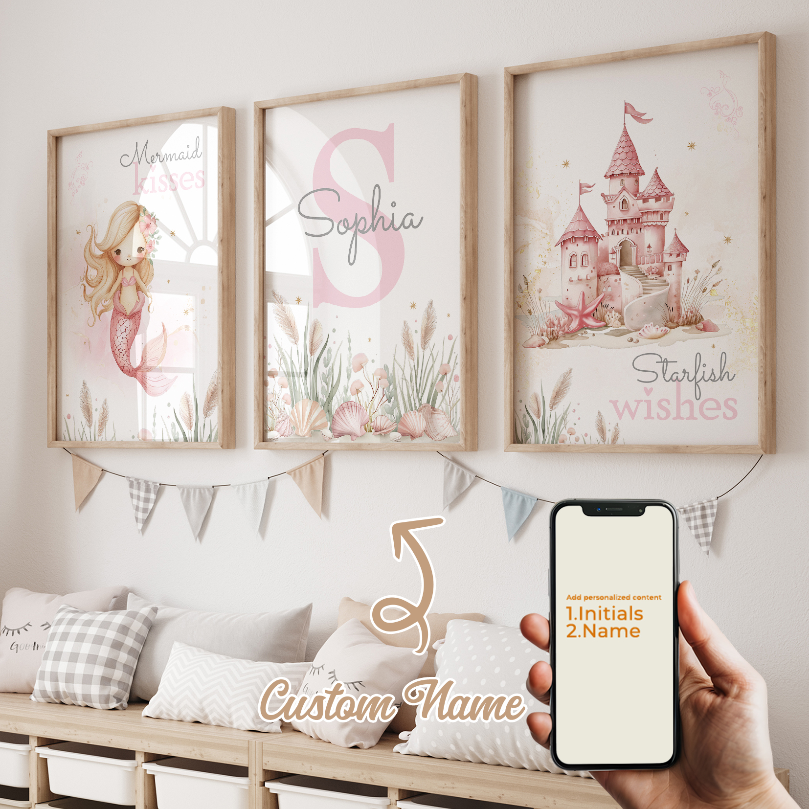 3pcs Personalized Custom Name  - Home Decor On Wall avis et prix