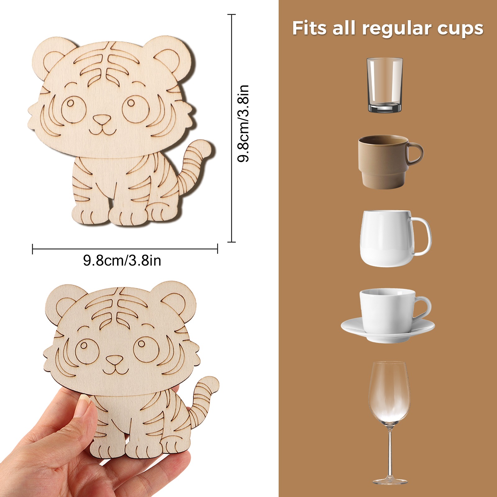10 Pcs/set Tiger Animal Unfini - Home Decor In avis et prix