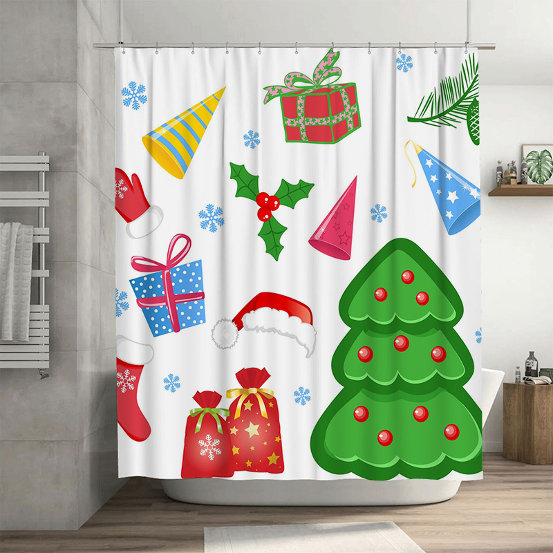 TU Shower Curtain Christmas Fo - Home Xmas Decor Ideas avis et prix