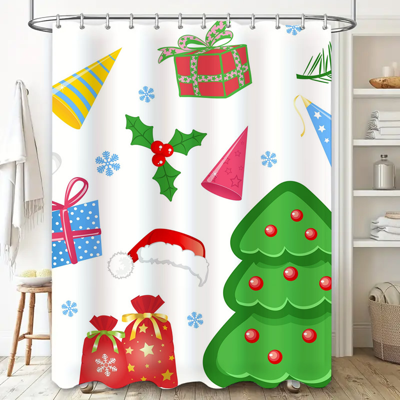 TU Shower Curtain Christmas Fo - Home Xmas Decor Ideas avis et prix