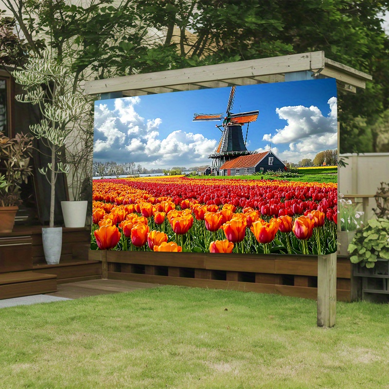 Windmill Tulip Field Netherlan - Home Decor Netherlands avis et prix