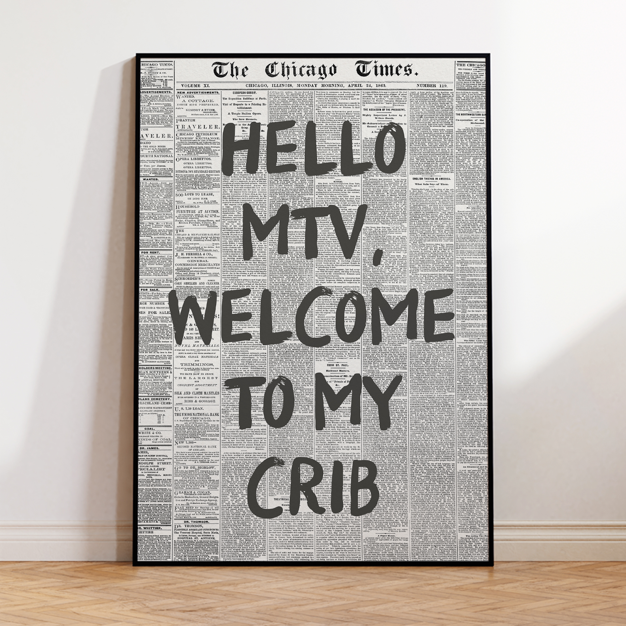 Hello MTV Welcome To My Crib F - Abstract Oil Painting avis et prix