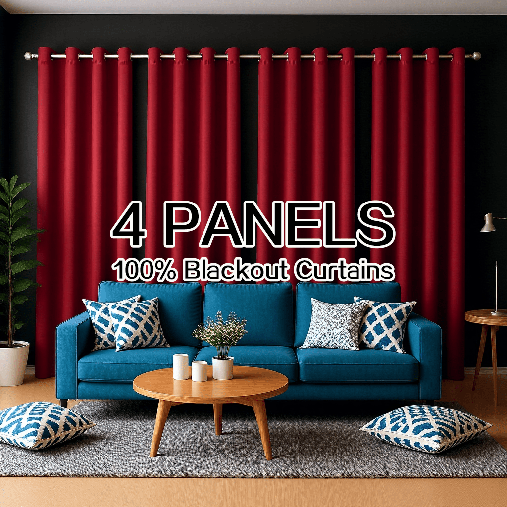 4 Panels 100% Blackout Curtain - Home Decor Curtains avis et prix