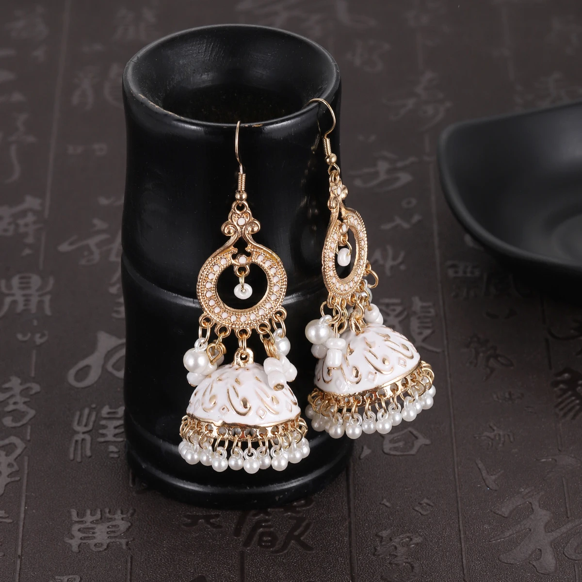 Boho White Enamel Indian Bell  - Boho Wind Chimes avis et prix
