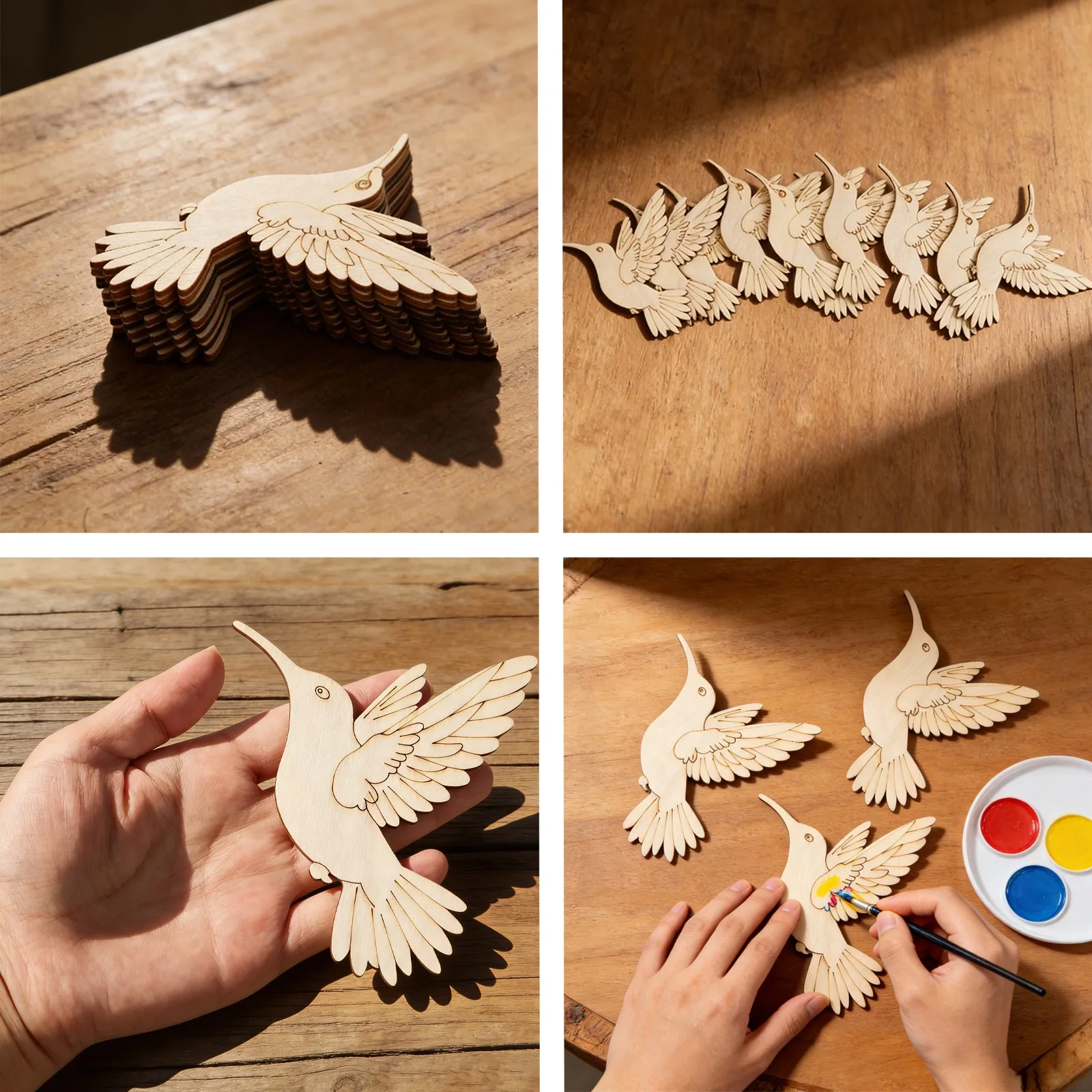 10pcs Unfinished Wood Animal B - Home Decor In avis et prix