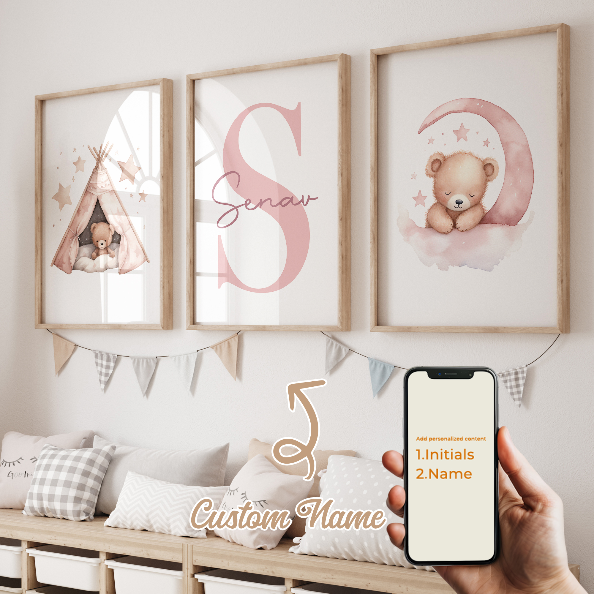 3pcs Personalized Custom Name  - Home Decor On Wall avis et prix