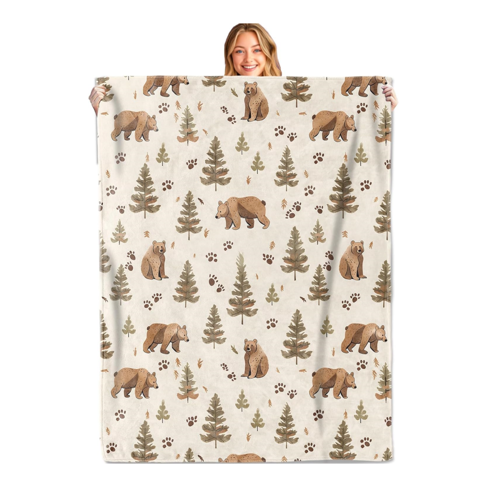 VIKAMA Sage Green Baby Elephan - Neutral Throw Blanket avis et prix