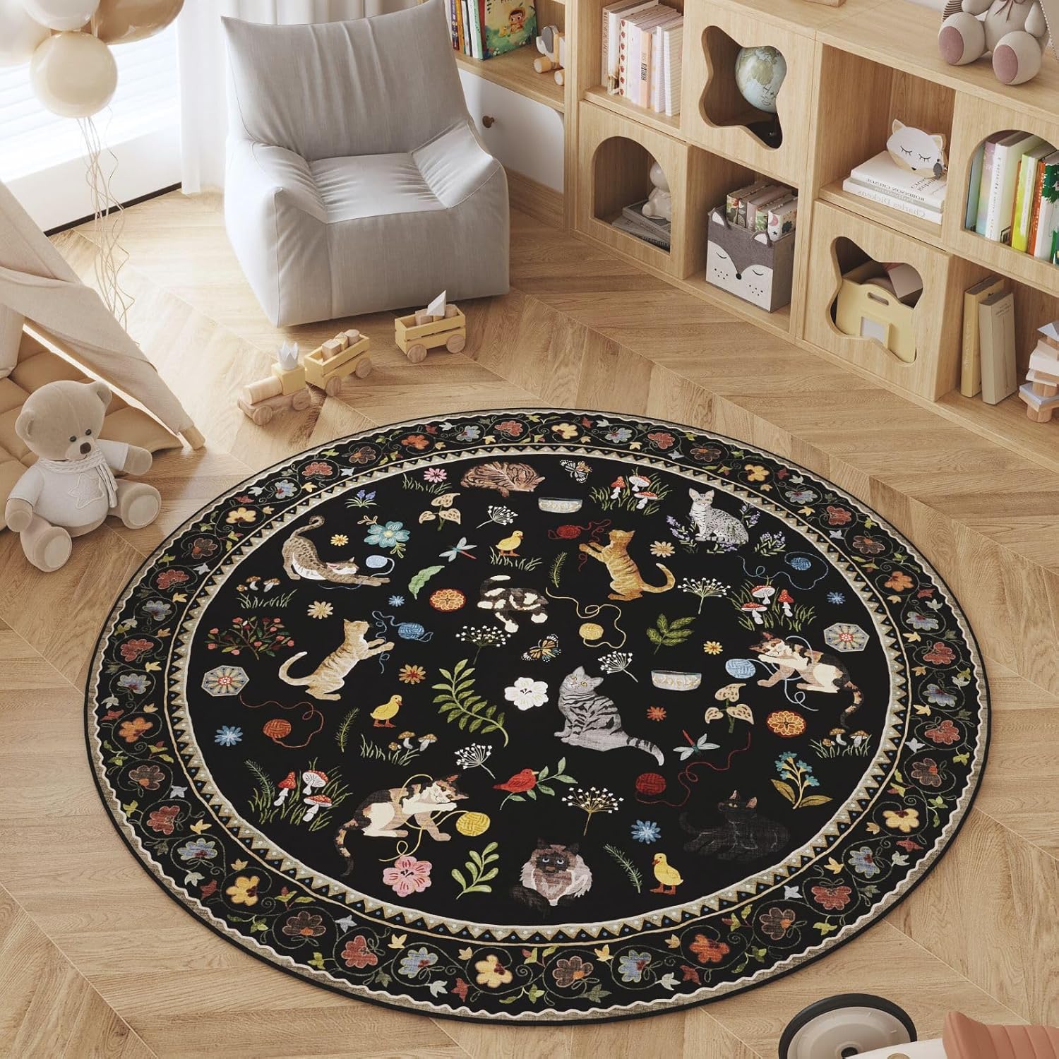 Boho Cute Cats Playing Round A - Home Decor Retailers avis et prix