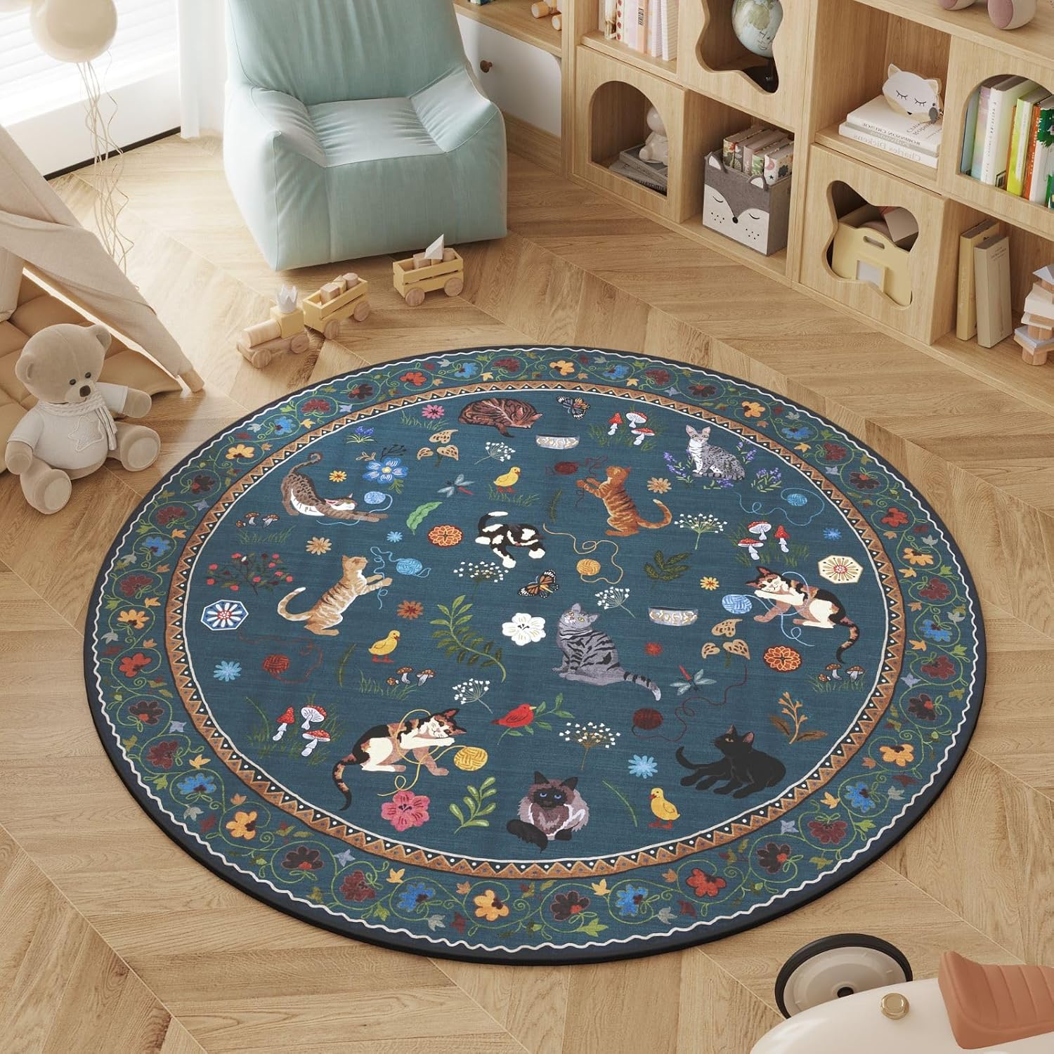 Boho Cute Cats Playing Round A - Home Decor Retailers avis et prix
