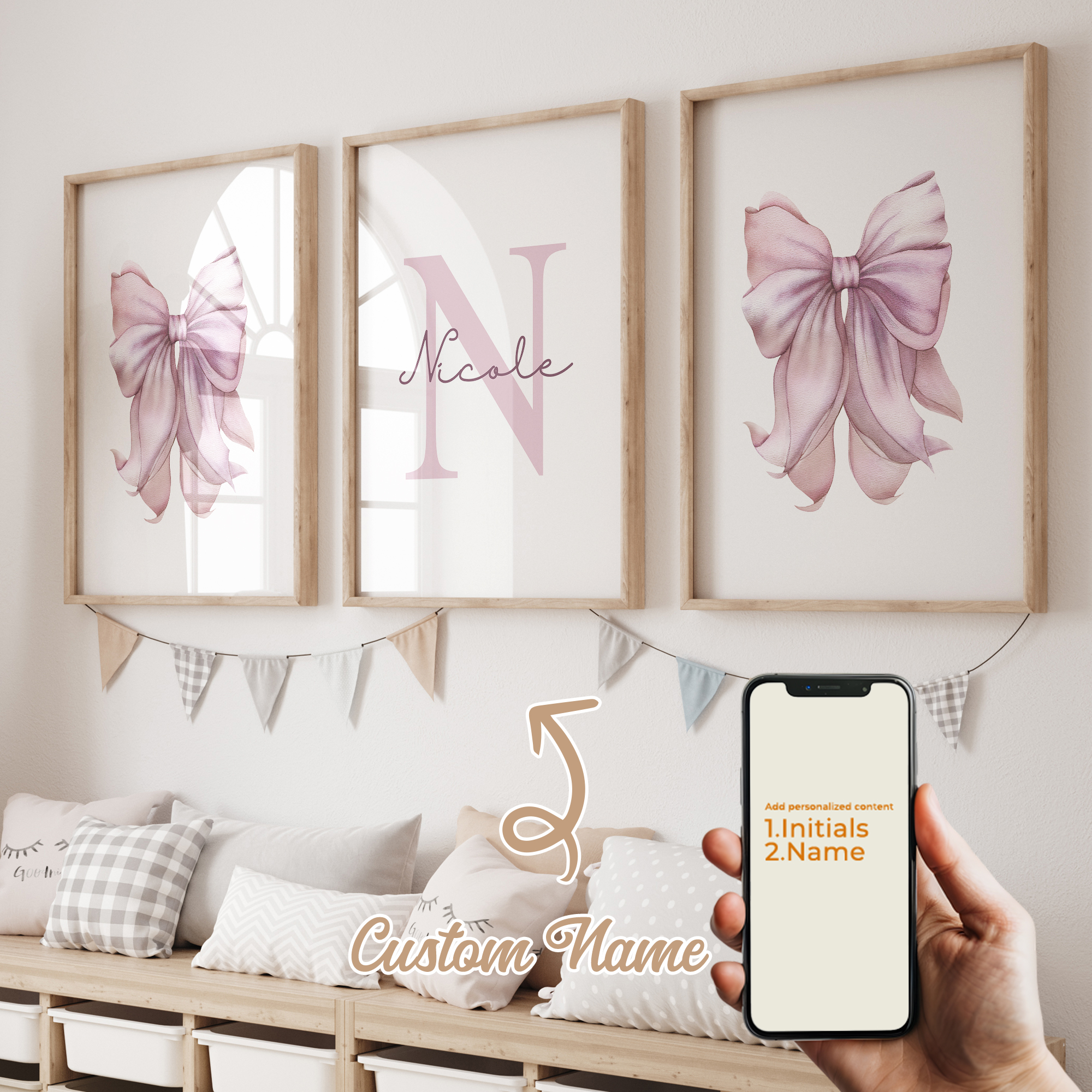 3pcs Personalized Custom Name  - Home Decor On Wall avis et prix