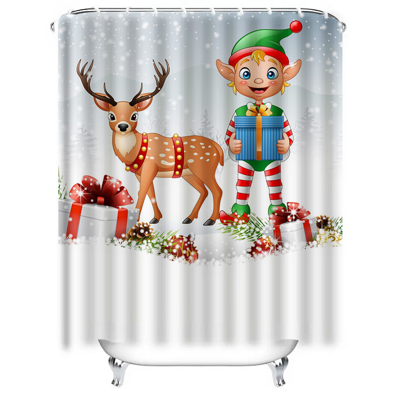 TU Christmas Deer Shower Curta - Home Xmas Decor Ideas avis et prix
