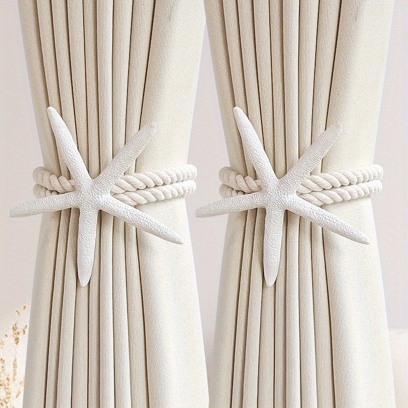 2PCS Natural Starfish Curtain  - Home Decor Curtains avis et prix