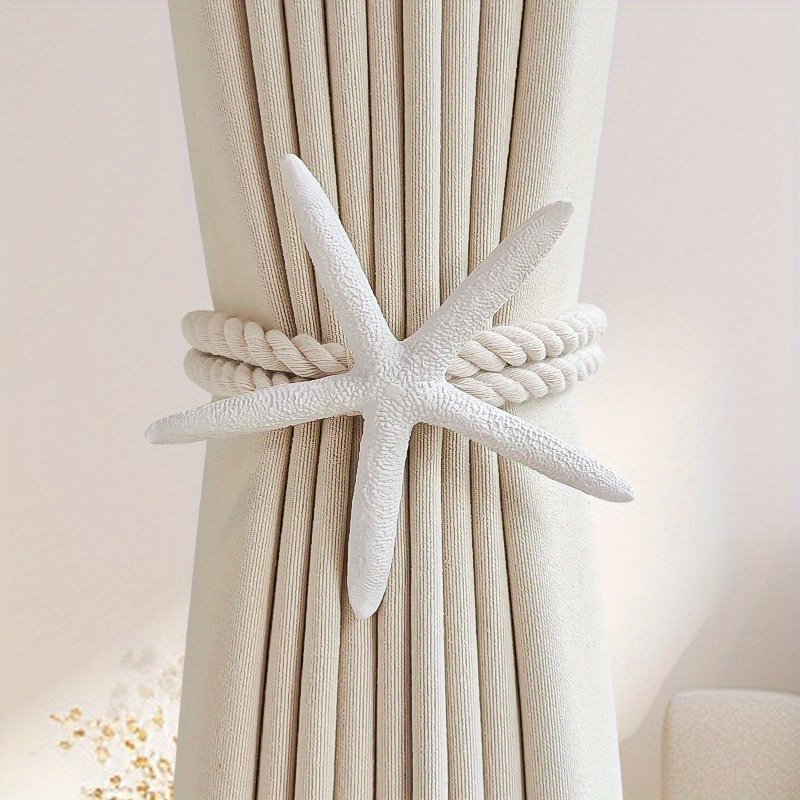 2PCS Natural Starfish Curtain  - Home Decor Curtains avis et prix