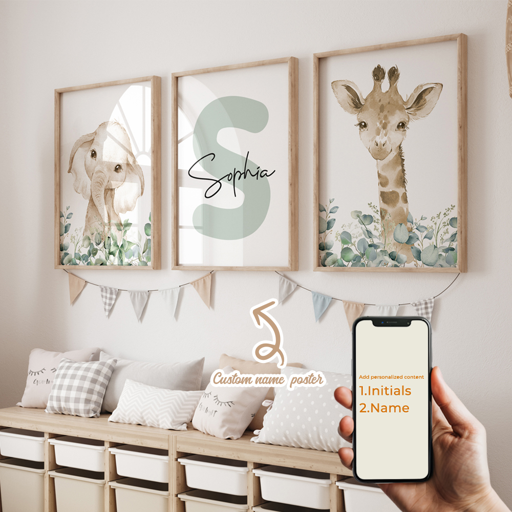 3pcs Personalized Custom Name  - Home Decor On Wall avis et prix