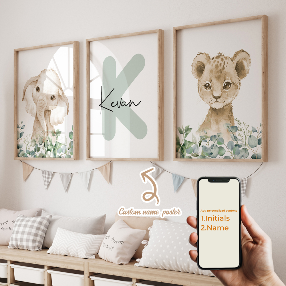 3pcs Personalized Custom Name  - Home Decor On Wall avis et prix