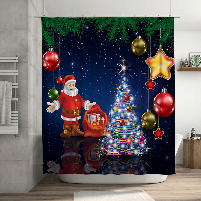 TU Christmas Shower Curtain Sa - Home Xmas Decor Ideas avis et prix