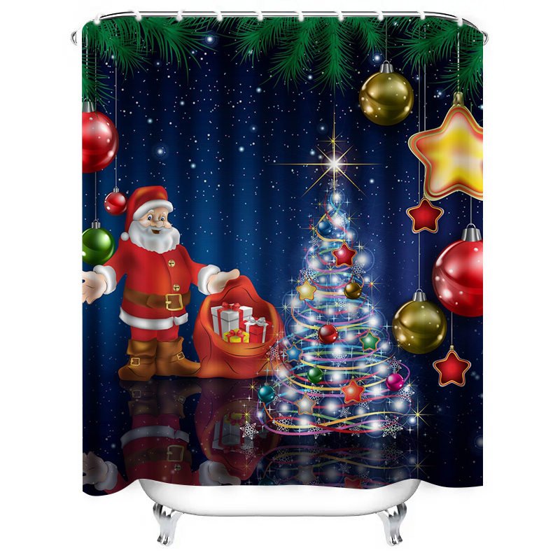 TU Christmas Shower Curtain Sa - Home Xmas Decor Ideas avis et prix