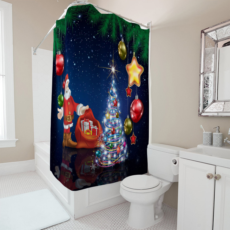 TU Christmas Shower Curtain Sa - Home Xmas Decor Ideas avis et prix